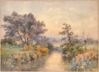 Lot 496 - Benjamin Ottewell (1884-1937) RIVER LANDSCAPES...