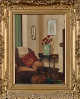 Lot 524 - C*** Bruce (20th Century) ''THE RED CUSHION'' -...