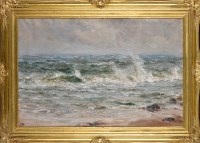 Lot 550 - John Falconar Slater (1857-1937) WAVES...