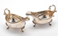 Lot 633 - A pair of Elizabeth II sauce boats, by S.J....