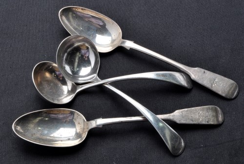 Lot 634 - A pair of George V sauce ladles, by George...