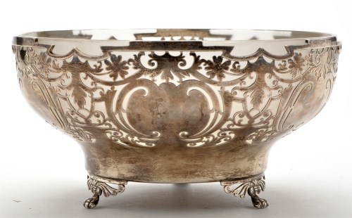 Lot 636 - A George VI fruit bowl, by Walker & Hall,...