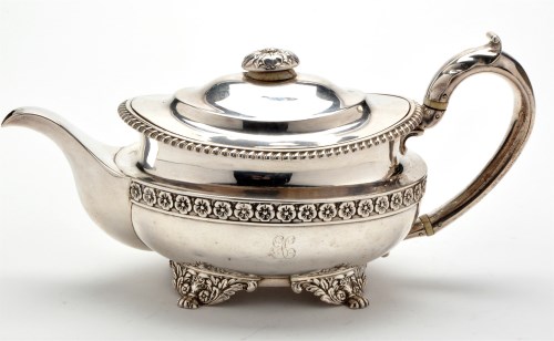 Lot 644 - A George III teapot, by Joseph Craddock and...