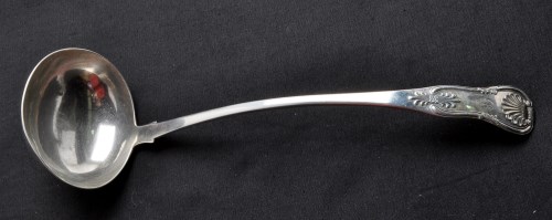 Lot 649 - A George IV soup ladle, by Andrew Wilkie,...