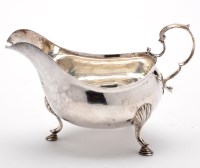 Lot 654 - An Irish George III sauce boat, maker's marks...