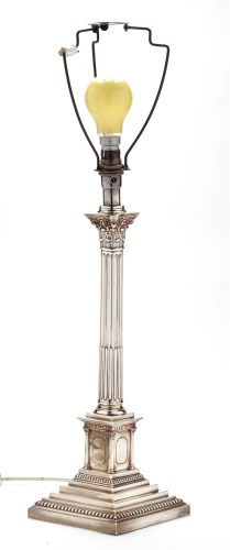 Lot 661 - A Victorian table lamp, by Harrison Bros. and...