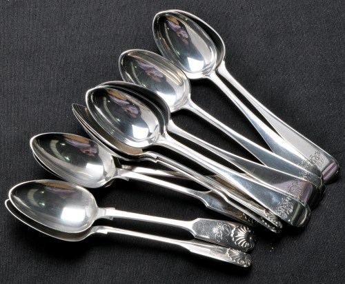 Lot 672 - Six Victorian teaspoons, by Lister & Sons,...