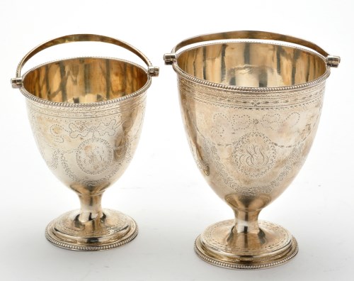 Lot 687 - A George III sugar basket and another smaller...