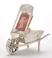 Lot 701 - A Victorian silver wheelbarrow pattern stamp...