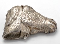 Lot 703 - A plated horses head pattern vesta case,...