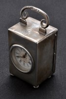 Lot 708 - A Victorian silver cased carriage clock, marks...