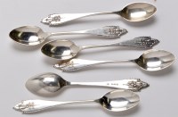 Lot 722 - Six early 20th Century coffee spoons, Georg...