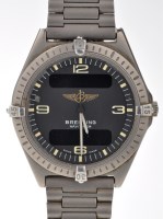 Lot 742 - Breitling: a titanium quartz gentleman's...