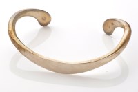 Lot 853 - A Georg Jensen silver torque bangle, stamped...