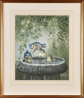 Lot 59 - Warwick Higgs (Contemporary) BLUE TITS IN A...
