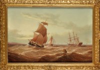 Lot 348 - H*** Moore (19th Century) A SAILING BARGE AND...