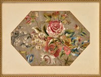 Lot 416 - A Victorian silkwork embroidery of various...