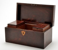 Lot 429 - A late 18th Century mahogany tea caddy,...