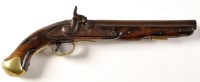 Lot 509 - An 18th Century converted percussion pistol,...