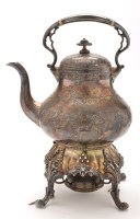 Lot 529 - A Victorian EPBM tea kettle-on-stand, by James...