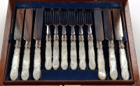 Lot 536 - Twelve late Victorian fruit eating forks with...