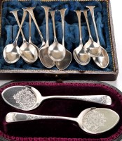 Lot 567 - Ten George V coffee spoons, by Huttons,...