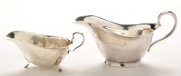 Lot 574 - A George VI gravy boat, by Atkin Bros.,...