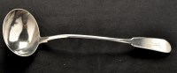 Lot 591 - A William IV soup ladle, by Reid & Sons,...