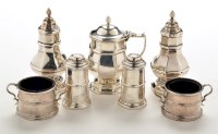 Lot 602 - A Victorian three-piece condiment set, by...