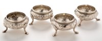 Lot 603 - Four Victorian table salts, by John Hilliard,...