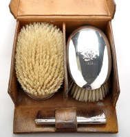 Lot 629 - A pair of Edwardian silver backed brushes, by...