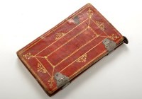 Lot 645 - An early 19th Century tooled leather and white...