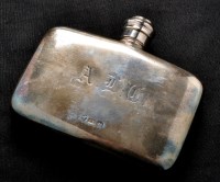 Lot 648 - A Victorian silver hip flask, by Edward Smith,...