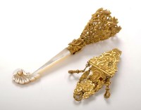 Lot 654 - A 19th Century gilt metal posy holder, of...