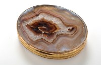 Lot 656 - A 19th Century gilt metal and banded agate...