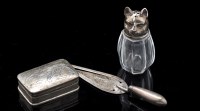 Lot 682 - A cut glass pepperette with detachable cover...