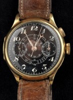 Lot 717 - Lemania Chronometer: a gentleman's 18k gold...