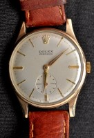 Lot 720 - A 9ct. yellow gold cased Rolex precision...