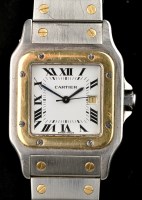 Lot 731 - Cartier: a gentleman's automatic two-tone...