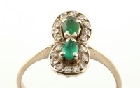 Lot 746 - A second quarter 20th Century emerald and...