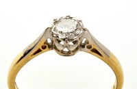 Lot 839 - A single stone diamond ring, the brilliant cut...