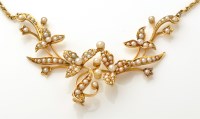 Lot 871 - An Edwardian seed pearl necklace, the...