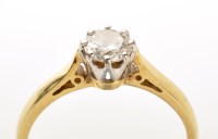 Lot 906 - A single stone diamond ring, the brilliant cut...