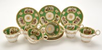 Lot 1108 - Derby style apple ground tea service,...