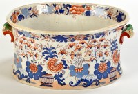 Lot 1116 - Ironstone Imari style foot bath, of shaped...