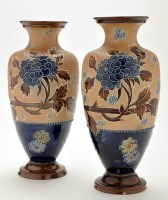 Lot 1138 - Pair of Royal Doulton tube lined vases, of...