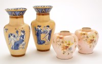 Lot 1147 - Pair of Royal Doulton urn shaped vases, with...