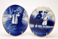 Lot 1149 - Pair of Royal Doulton style blue and white...