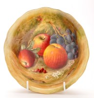 Lot 1154 - Royal Worcester fruit bowl, signed Ricketts,...