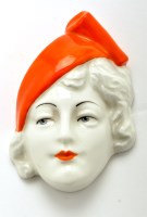 Lot 1166 - Royal Doulton miniature wall mask, of 1930's...